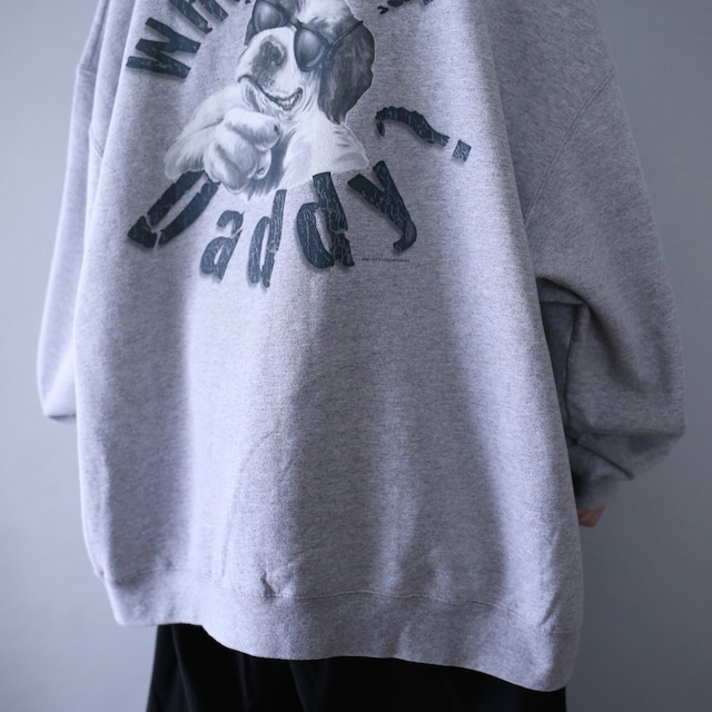 "BIG DOGS" front and back print XXXL over silhouette sweat