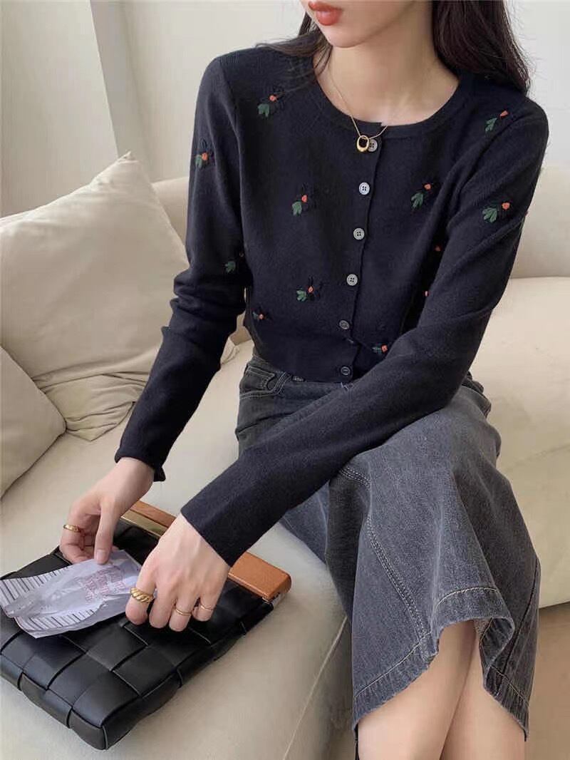 花柄カーディガン