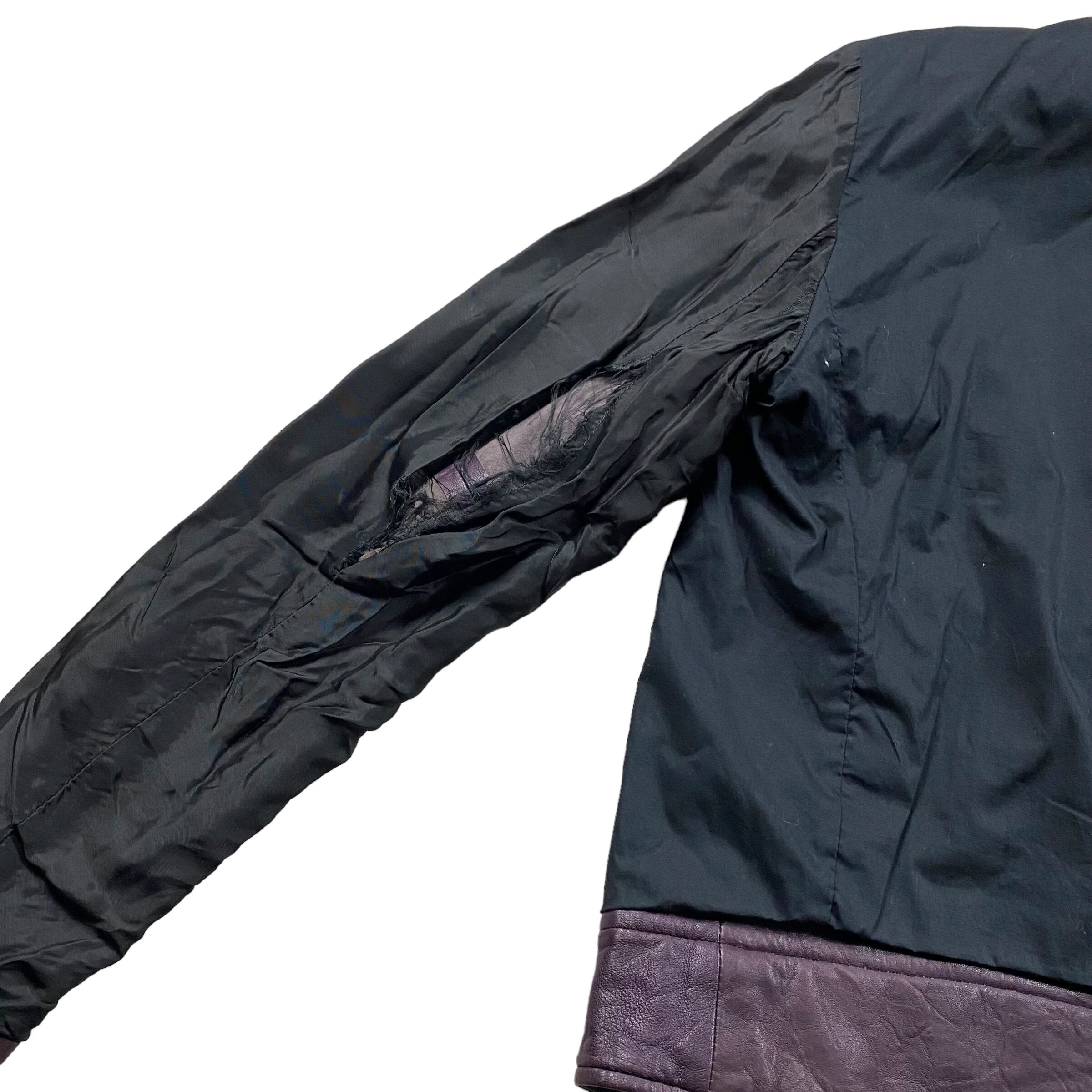 CARLO CARMAGNINI purple leather single riders jacket | NOIR ONLINE