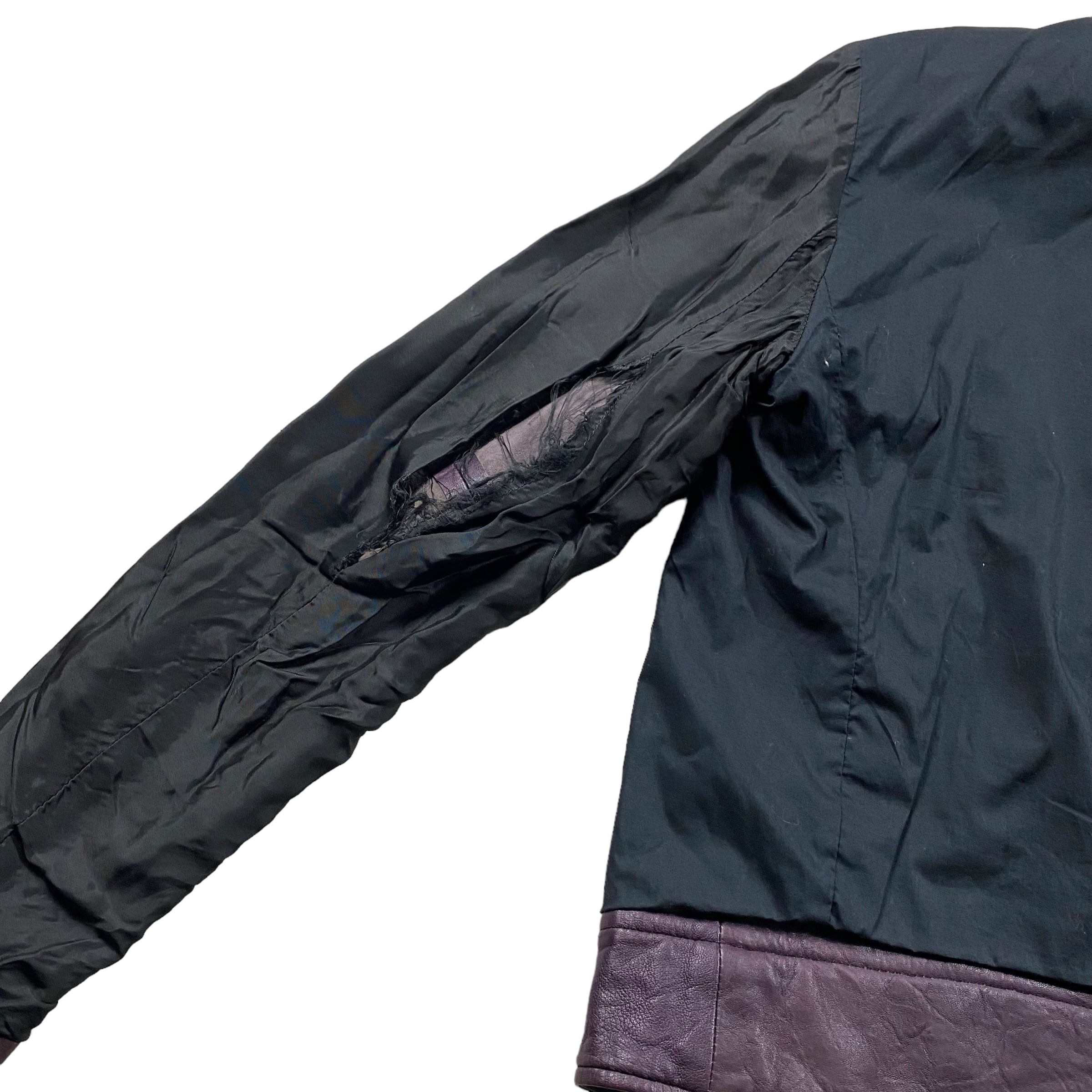 CARLO CARMAGNINI purple leather single riders jacket | NOIR ONLINE