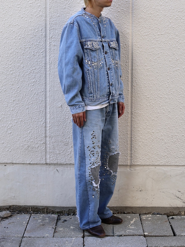 【Hannah Creak/26aw】Studded blouson light blue
