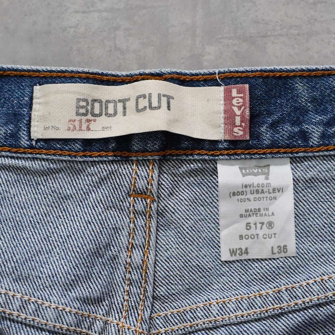 リーバイス517 Levis W34 青 00s ブーツフレア 古着 15811 リーバイス517 Levis W34 青 00s ブーツフレア 古着 15811