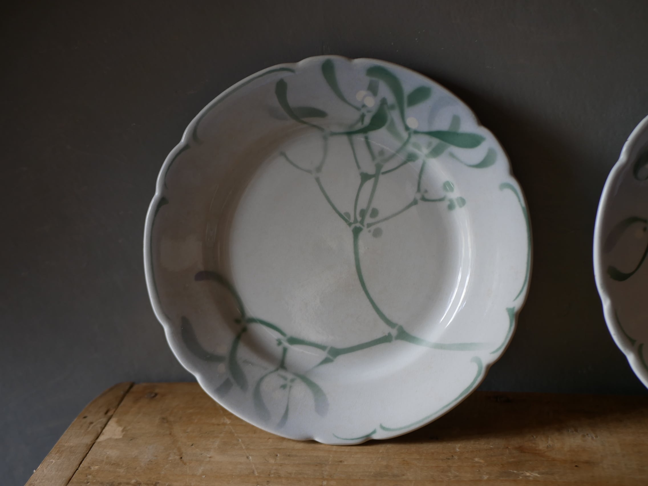 No.1 / No.2 ヤドリギ 宿り木 プレート フランスアンティーク