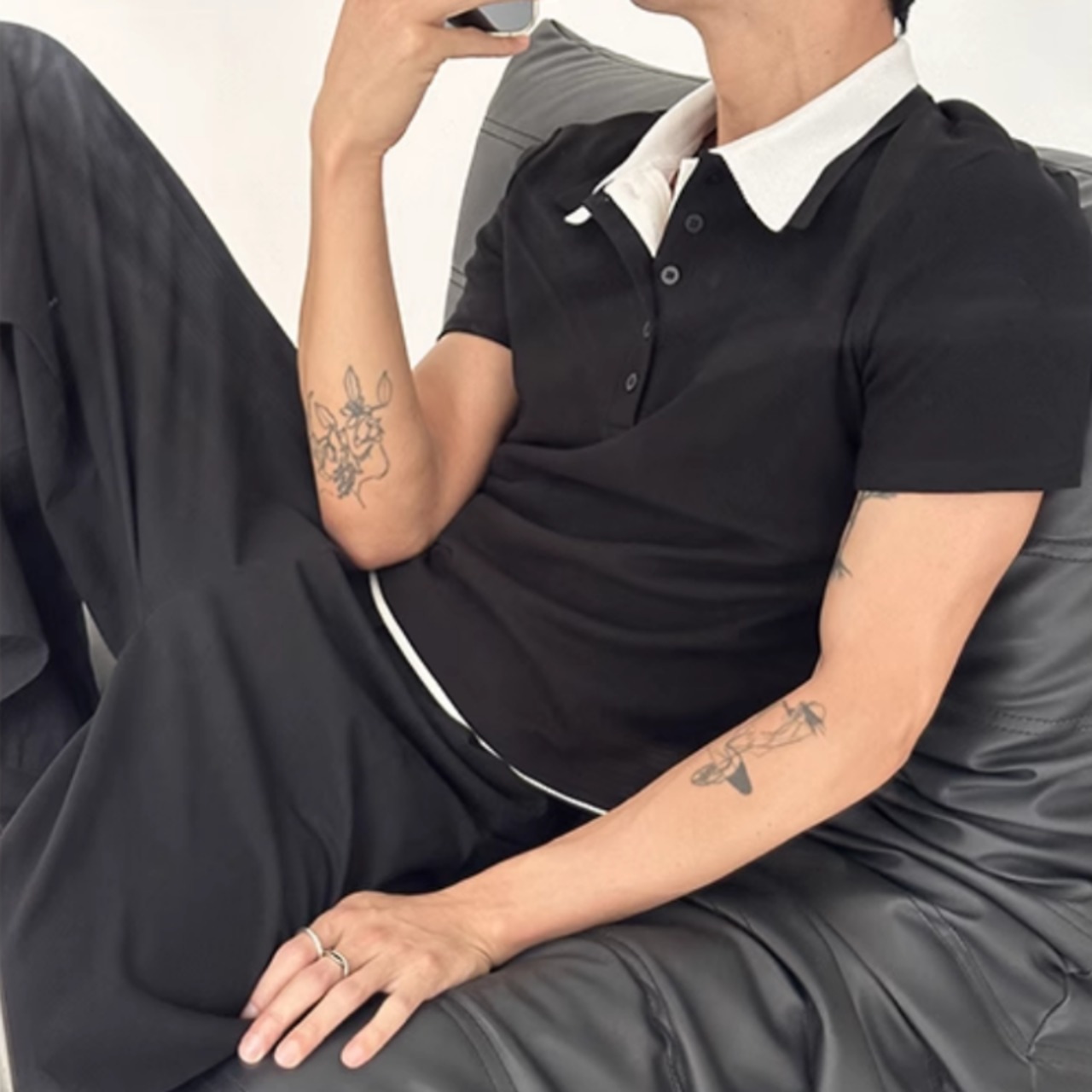 スリムフィットポロシャツ　0782