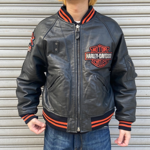 『送料無料』Harley-Davidson 80s USA製　本革　レザージャケット　38R