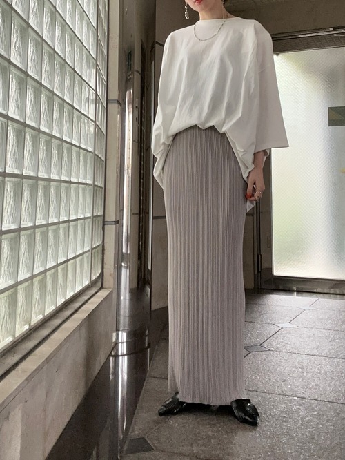 original【魔法シリーズ】I Line Summer Knit Skirt