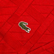 70s 80s CHEMISE LACOSTE シュミーズラコステ 文字ワニ デザイン ニット セーター 3/レッド メンズ ビンテージ