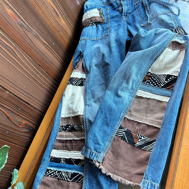 リメイクアフリカンデニムパンツ