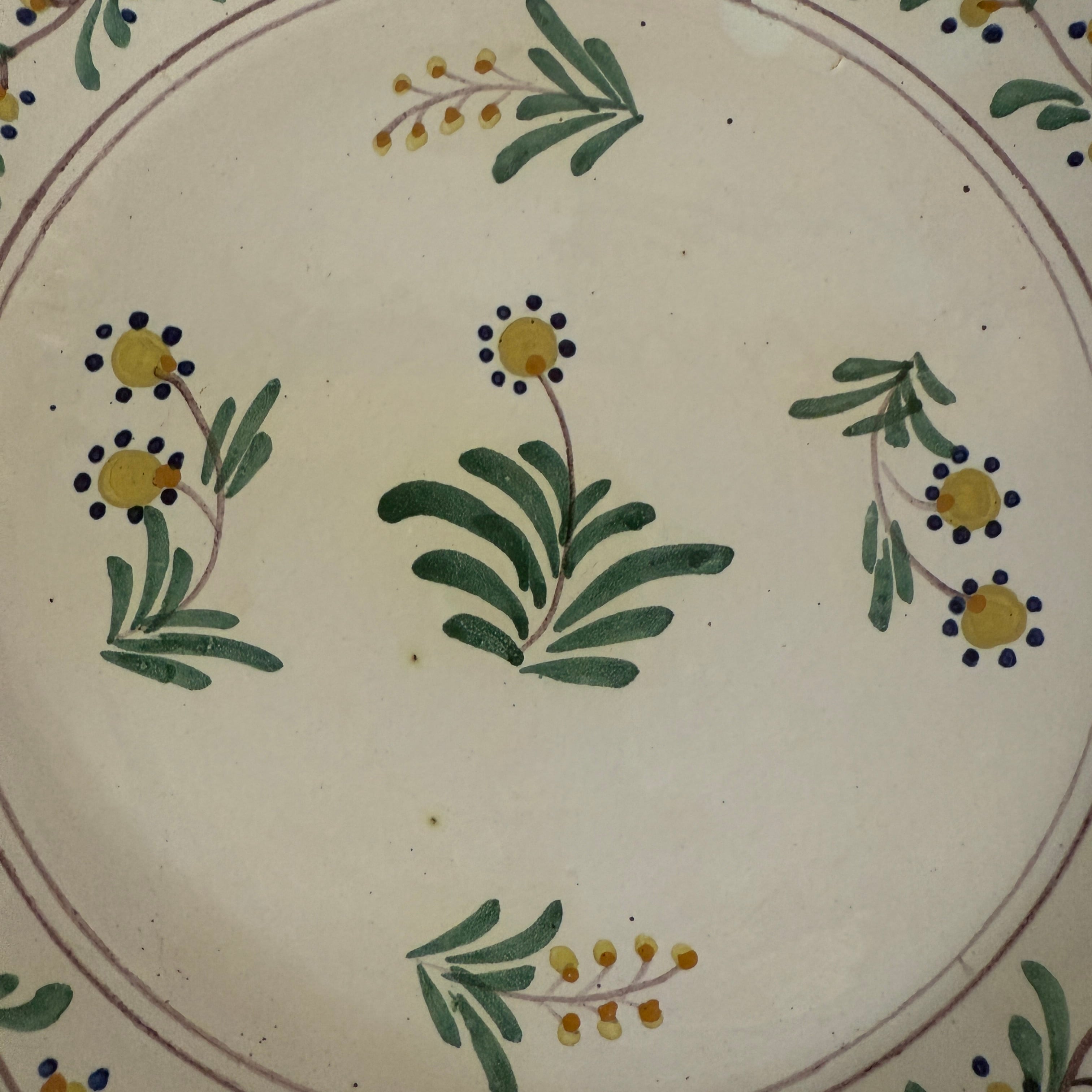 French Faience Plate 18cent./18世紀フランスファイアンスプレート