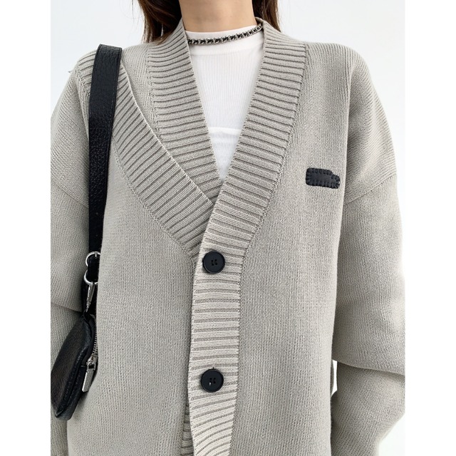 one-point knit cardigan　ワンポイントニットカーディガン　J1565