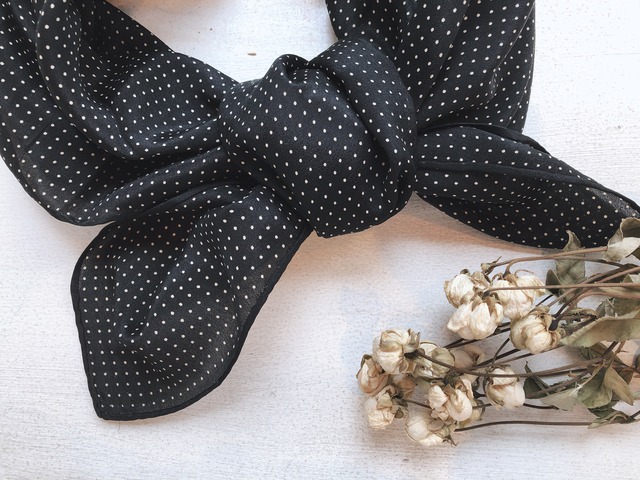 Vintage dot motif scarf