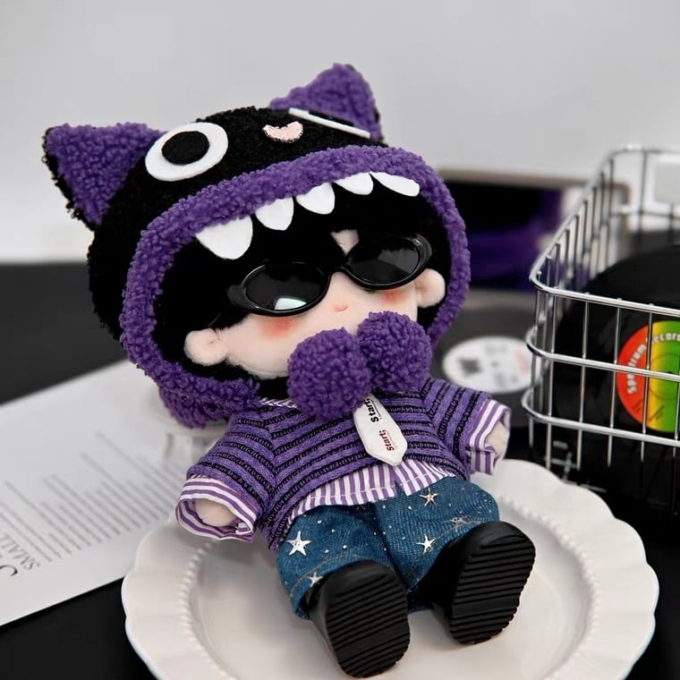 20cmぬい服】モンスター帽子のコーデ 着せ替えぬいぐるみ 棉花娃娃用お