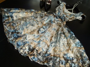 ★11号☆絵画のように美しい青系ワンピ(OPN6997) 