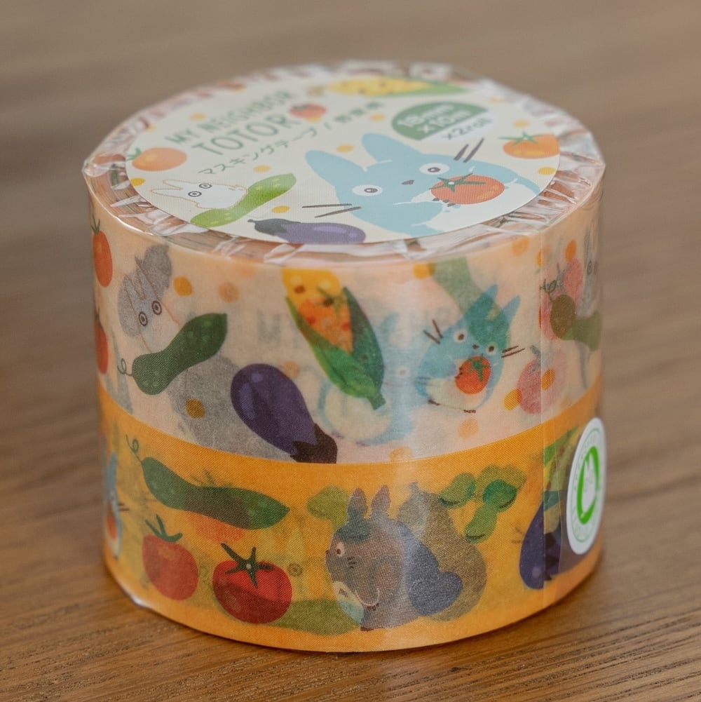 となりのトトロ マスキングテープ2個セット 野菜柄（5210） | すすのこ