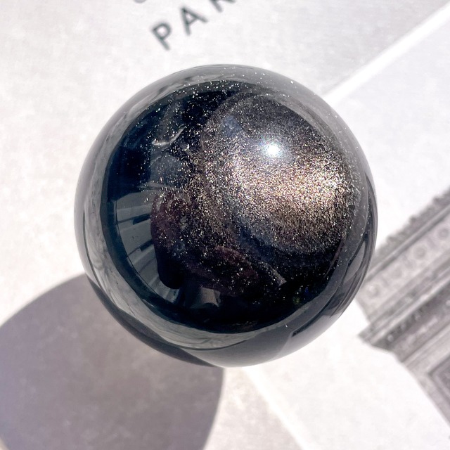New Moon (Silver Sheen Obsidian Sphere) 2 ✧ シルバーシーンオブジディアン