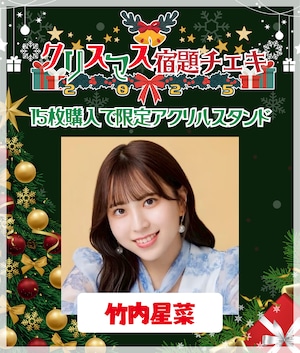 11/5 12:00販売開始 数量限定【竹内星菜／15枚購入でアクリルスタンド】 クリスマス宿題チェキ2025【ZR0540】