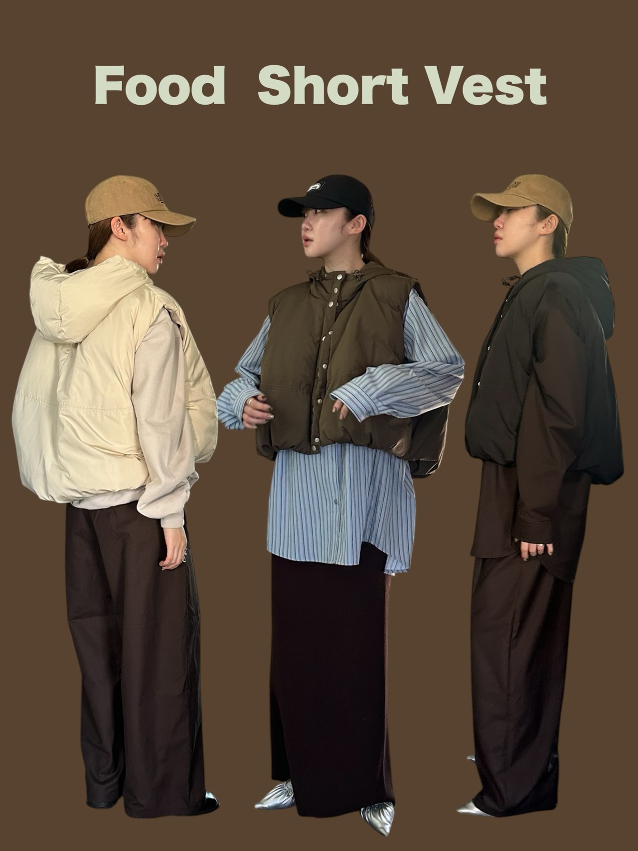 【attrayant】Food  Short Vest