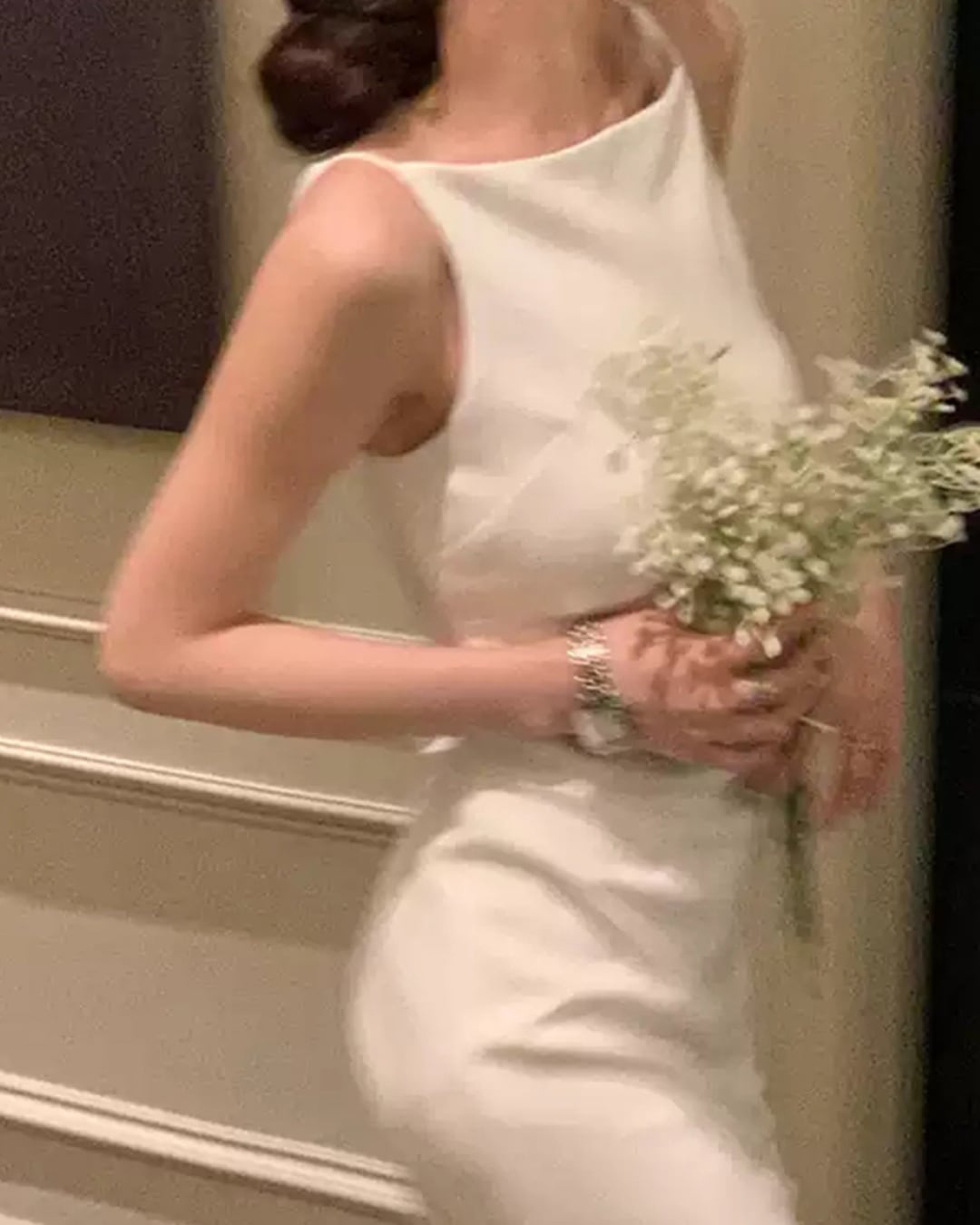 ボートネックスリムワンピース A24550