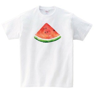 スイカ イラスト Tシャツ メンズ レディース おしゃれ かわいい 白 夏 プレゼント 大きいサイズ 綿100 160 S M L Xl デザインtシャツ通販サイトのshortplate ショートプレート