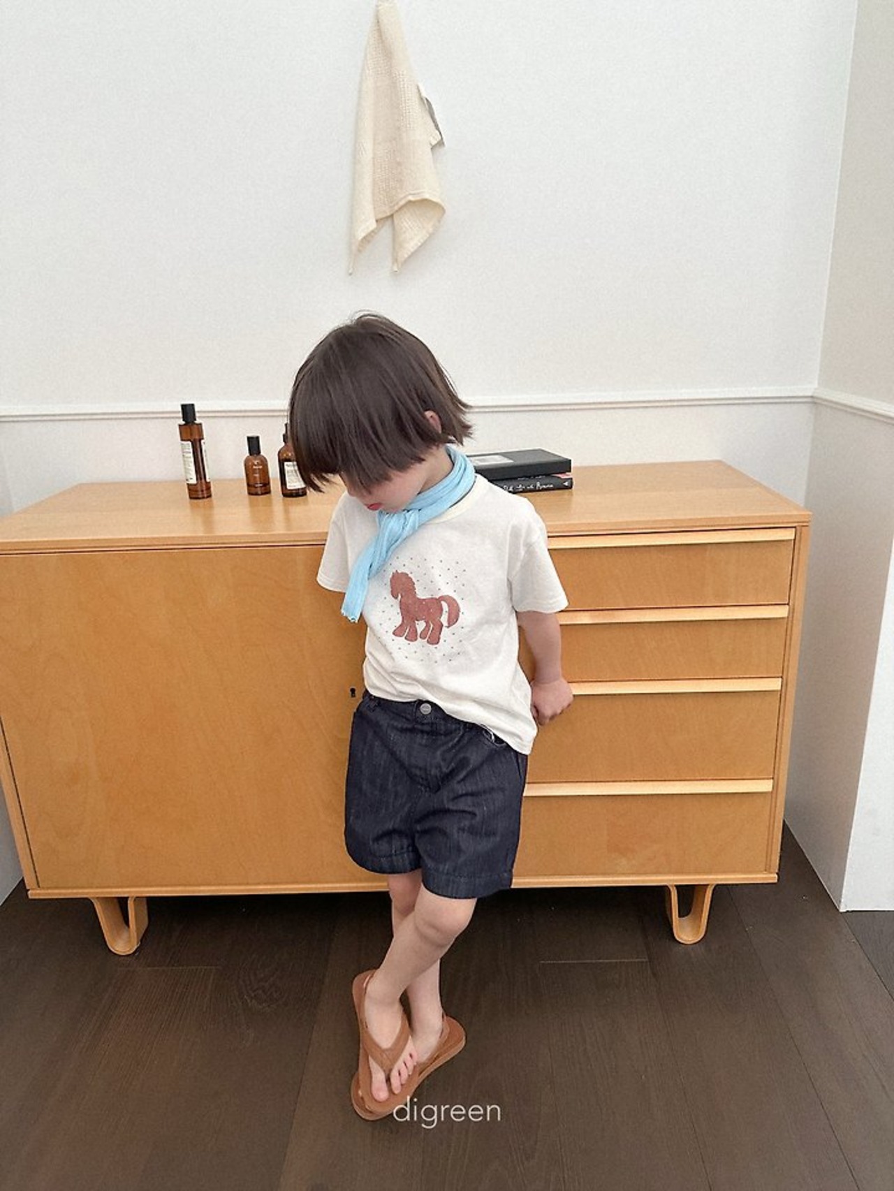 [DIGREEN] Diber Short Denim Pants / [디그린] 디버숏데님팬츠