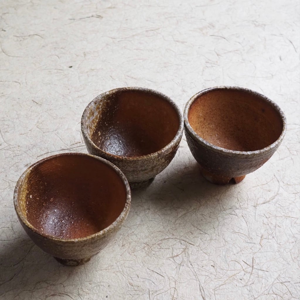 藤本 秀/焼締 茶杯