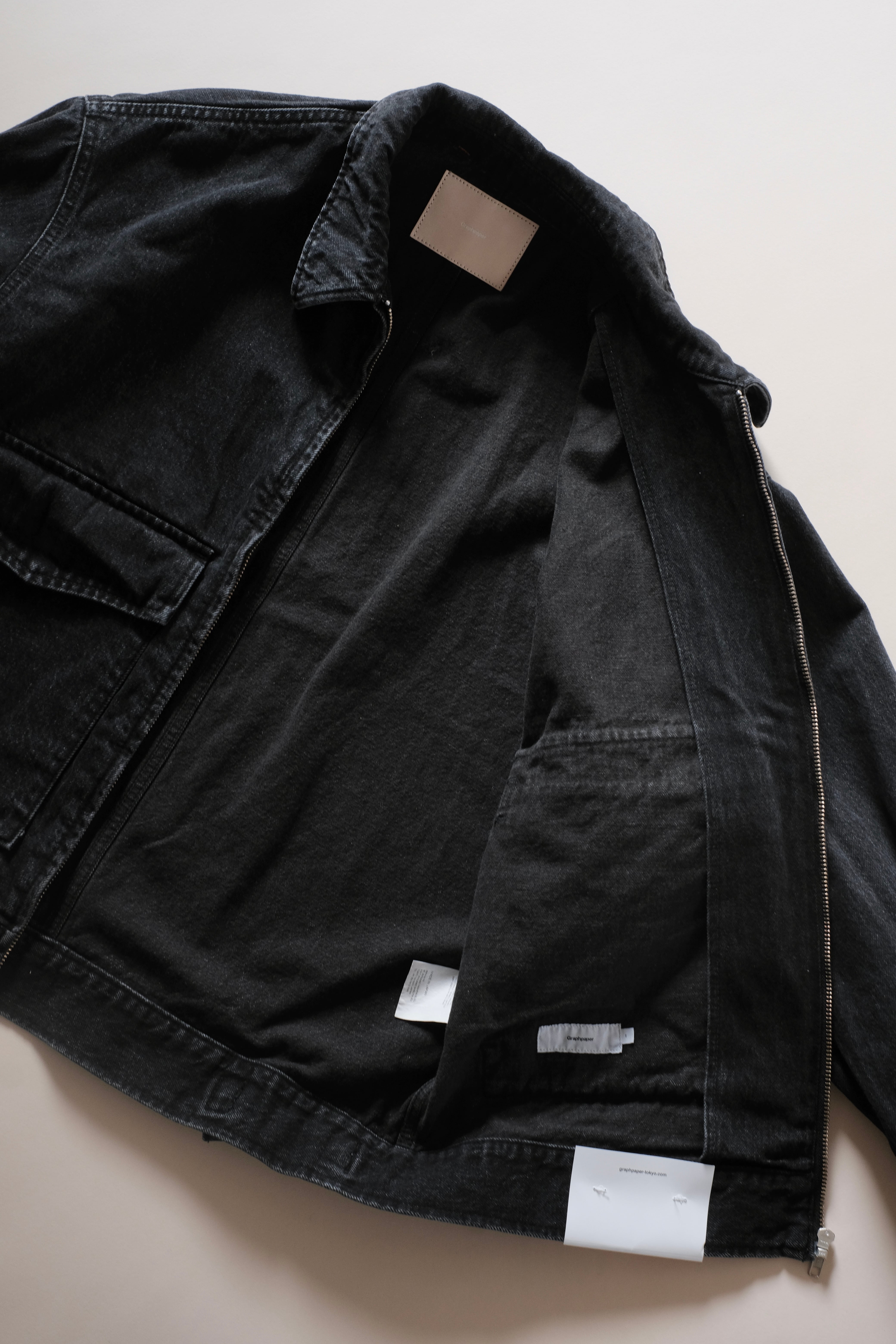 Graphpaper / Selvage Denim Zip Jacket -DARK FADE- | LIVING