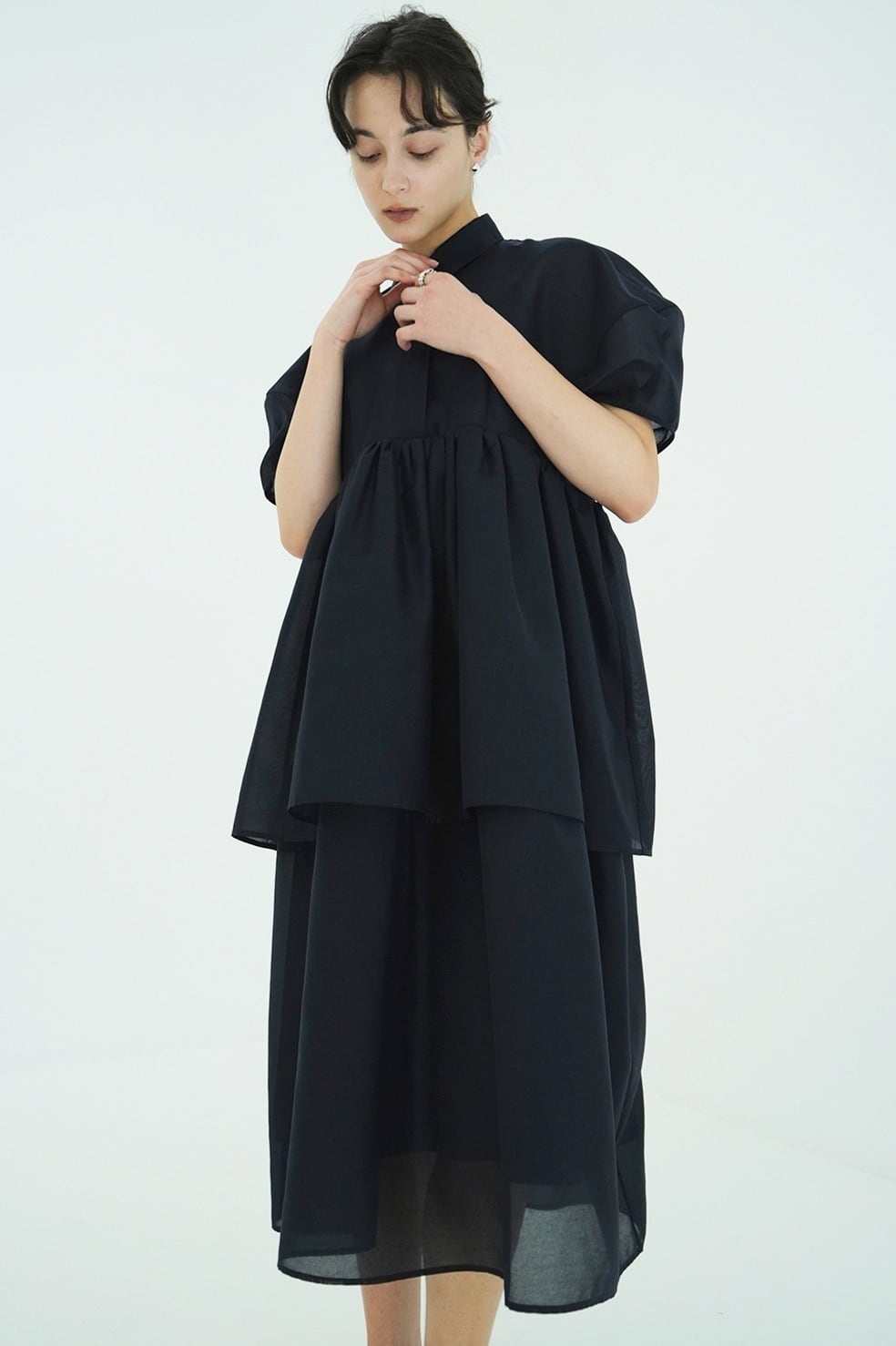 CLANE(クラネ) VOLUME TIERED ONEPIECE | サウスオレンジ｜メンズ
