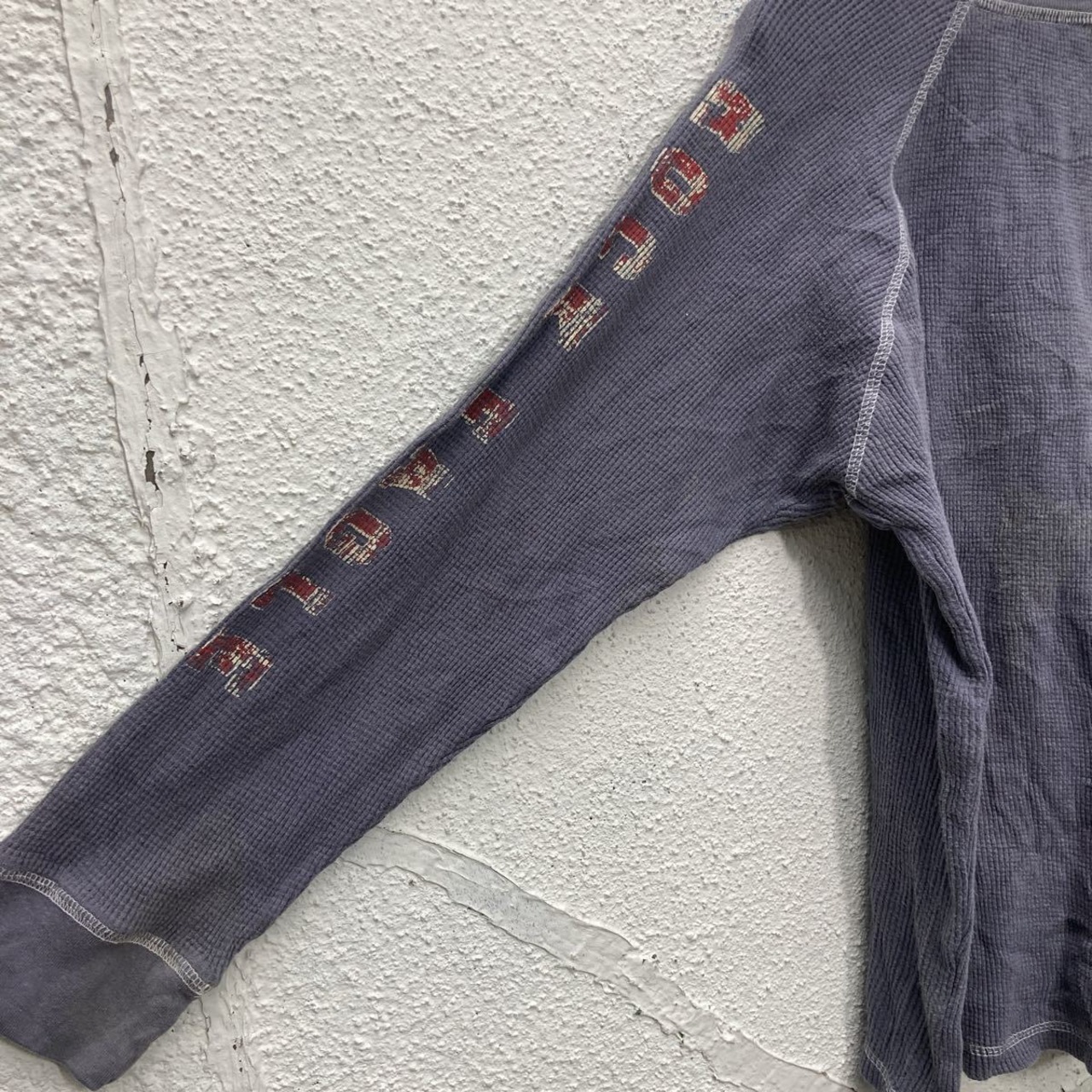 FADED GLORY 長袖 サーマル Tシャツ ユース L グレー レッド ホワイト 