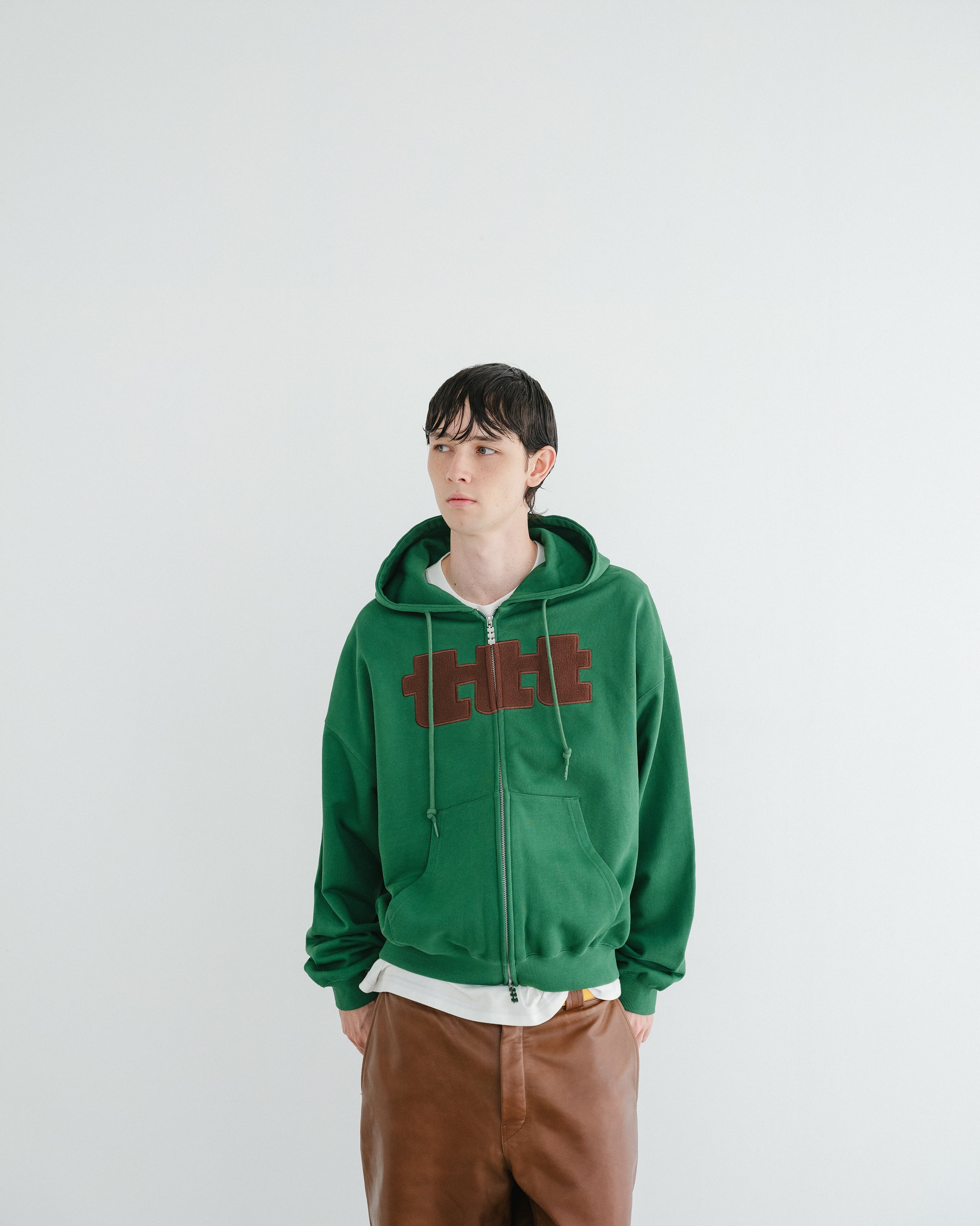 抽選販売》ttt big logo zip up hoodie（GREEN） | TTTMSW