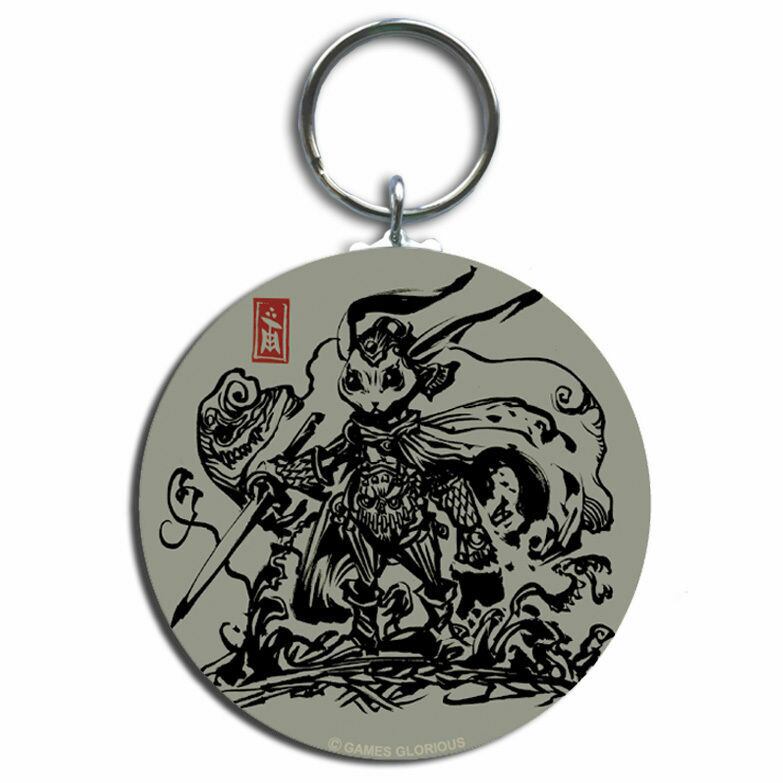 【 KEITAAMEMIYA x GAMES GLORIOUS 】Steel Keyring - Knight KISUKE - / GAMES GLORIOUS