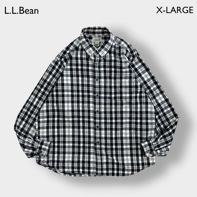 L.L.Bean XL ビッグサイズ ネルシャツ フランネルシャツ 長袖 チェック柄 カジュアルシャツ ボタンダウン エルエルビーン US古着