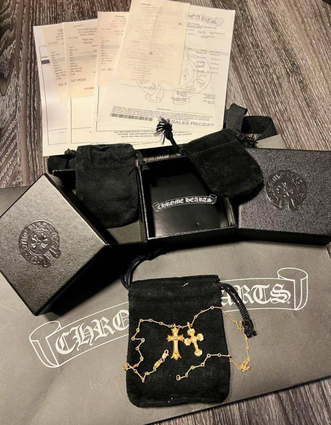 CHROME HEARTS クロムハーツ ダブルクロス フィリグリークロス