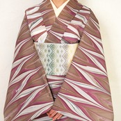 「カカオと雪解け水のチュイル」ゆらぎ柄〜セオアルファ　浴衣・夏着物・単衣