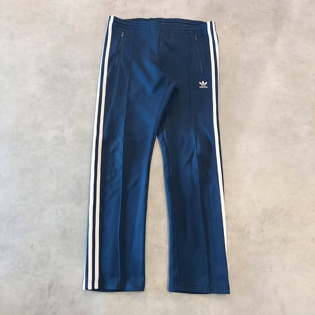 adidas アディダス トラックパンツ トレフォイル 刺繍 L 紺 17863 | fuufu