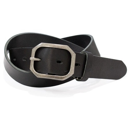 【栃木レザー バケッタ】本革ベルト 35mm幅　シールドバックルベルト　｜日本製｜LOCAL WORKS