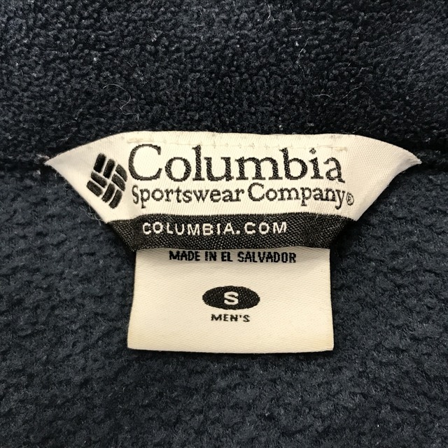Columbia コロンビア ワンポイントロゴ刺繍 フルジップ長袖フリースジャケット ダークネイビーl 古着屋 Eaglebase イーグルベイス Vintage Militaryを中心に古き良き時代のusedを通信販売