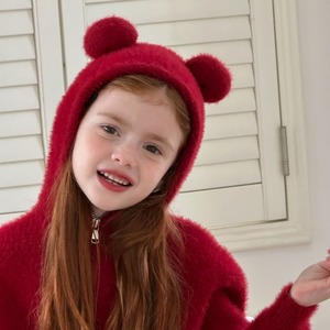 冬テディベアクデザインマ耳コート