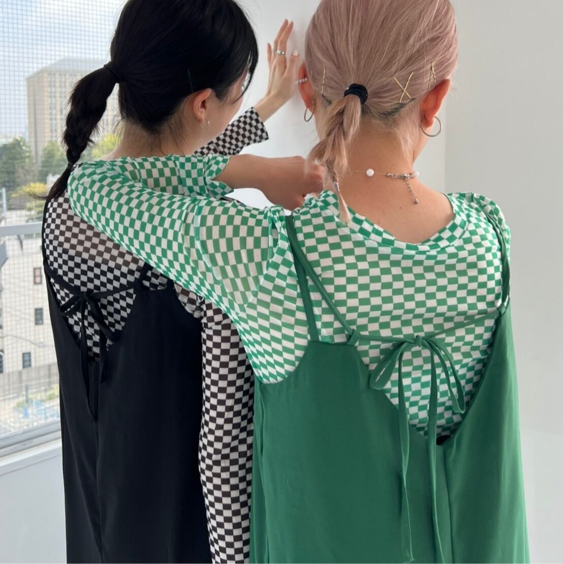 back ribbon straight dress _LN0812