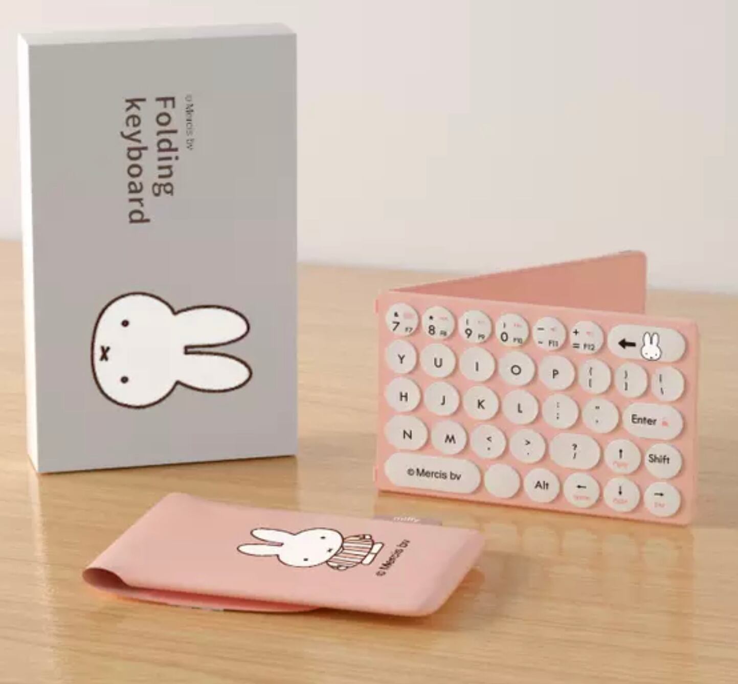 ミッフィーコンパクトキーボード　ピンク