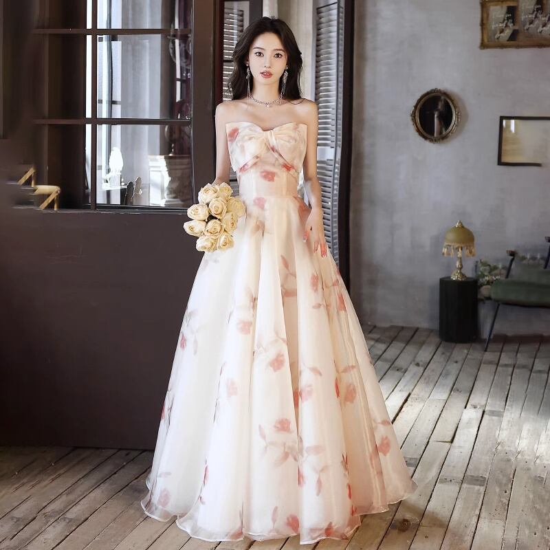 ロングドレス パーティードレス 高品質 花柄 高見え YT2-YWL727