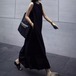 Back neck switch simple A-line onepiece　000457