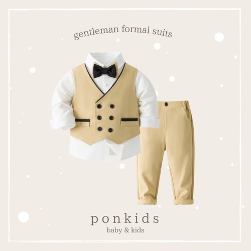 《予約商品》送料無料    スプリングイエローベージュ　フォーマルスーツ