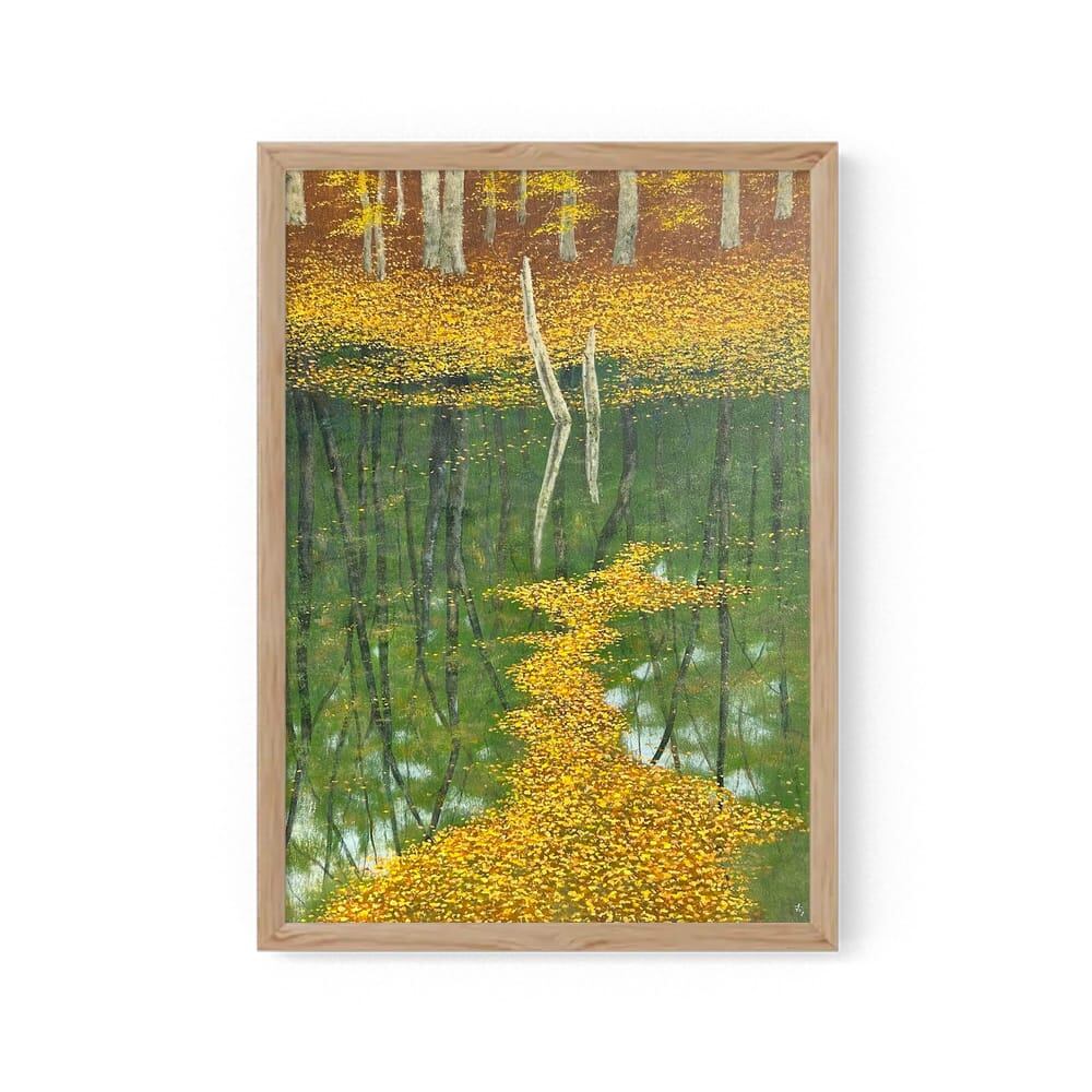 秋沼 F0 水彩（額入） | 森壽男の絵画