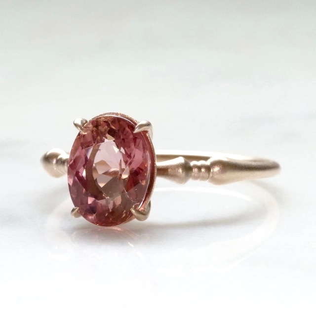 Pink Tourmaline ring / K10