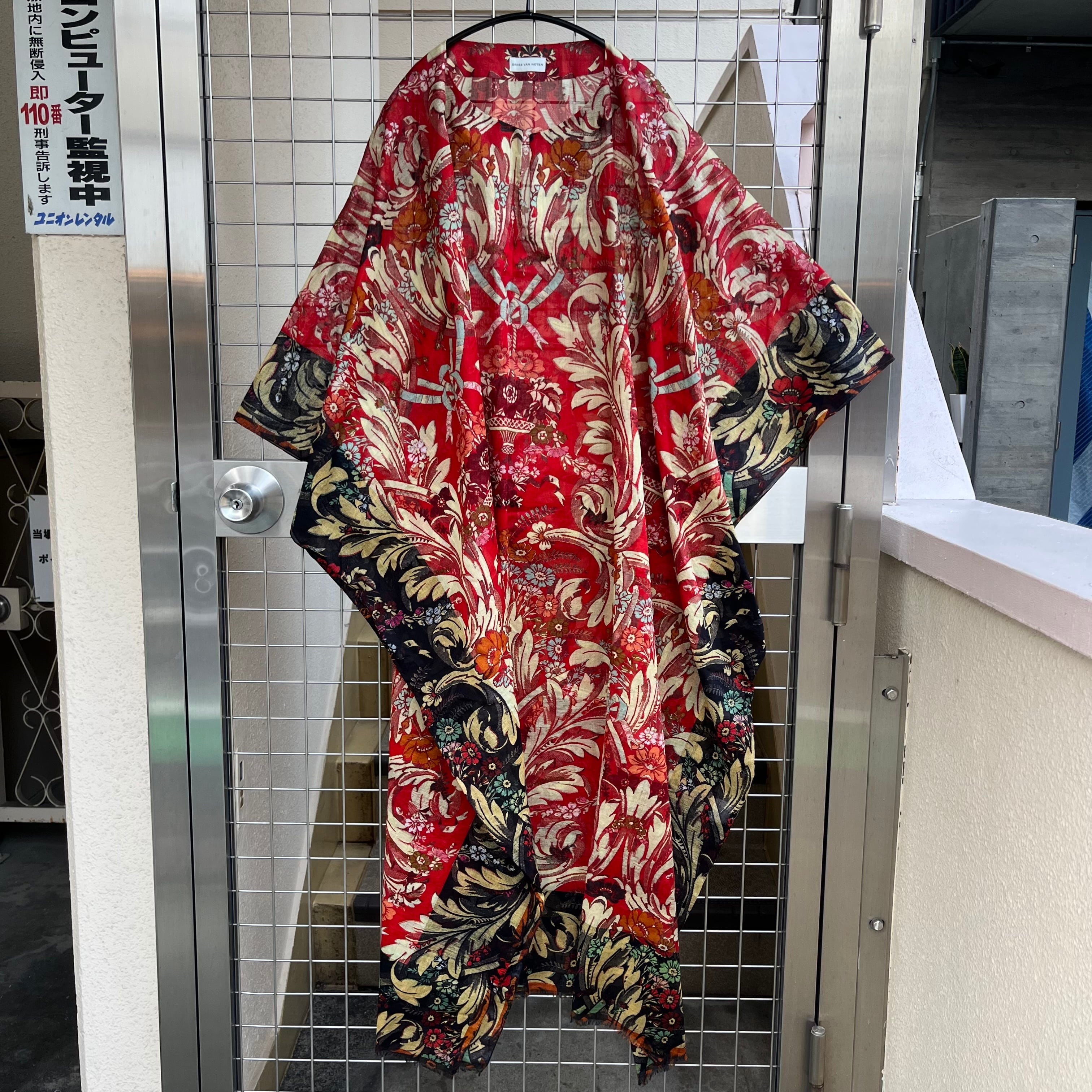 DRIES VAN NOTEN ドリスヴァンノッテン Floral cotton voile kaftan 