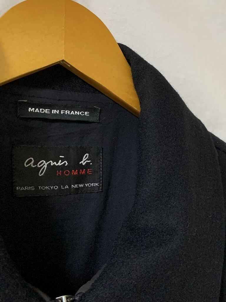 1980~90's Solid Color Design Zip-Up Coat "agnès b."