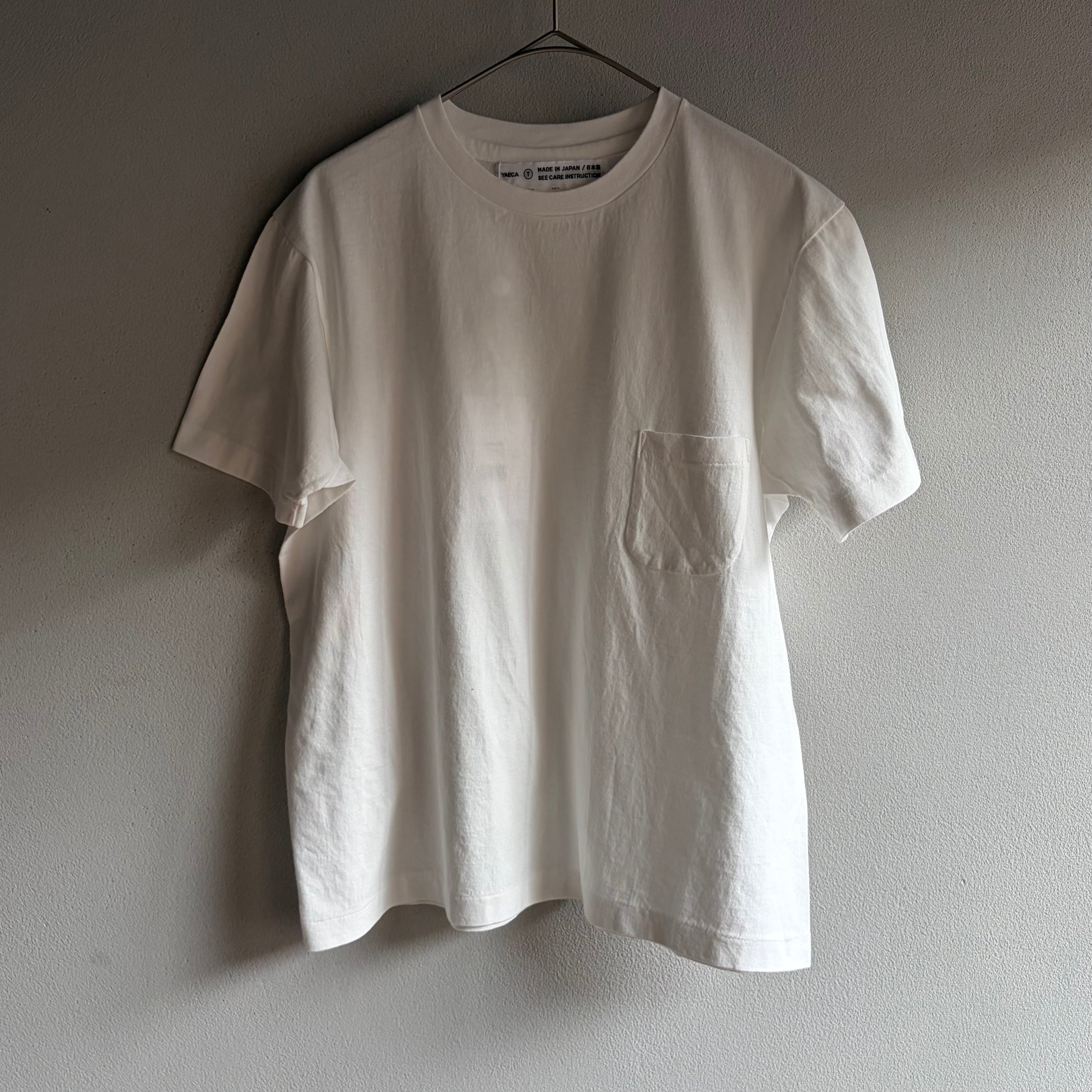 YAECA/ヤエカ Densely Knit T-Shirt with Pocket 度詰めTシャツ ポケット付き WHITE #31061004 MEN