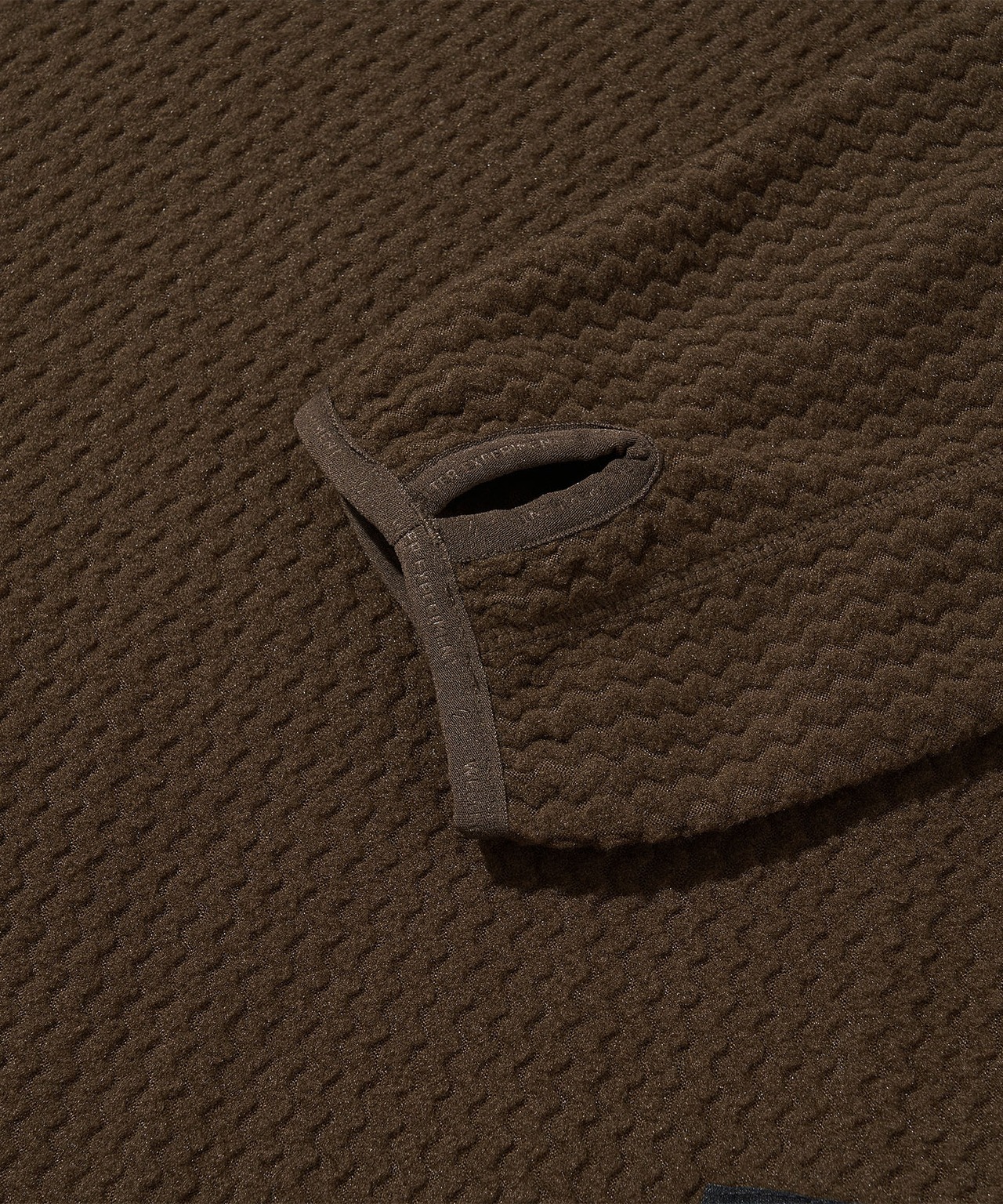 CALORA FLEECE HOODED PULLOVER_DARK BROWN