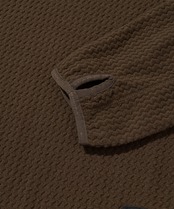 CALORA FLEECE HOODED PULLOVER_DARK BROWN