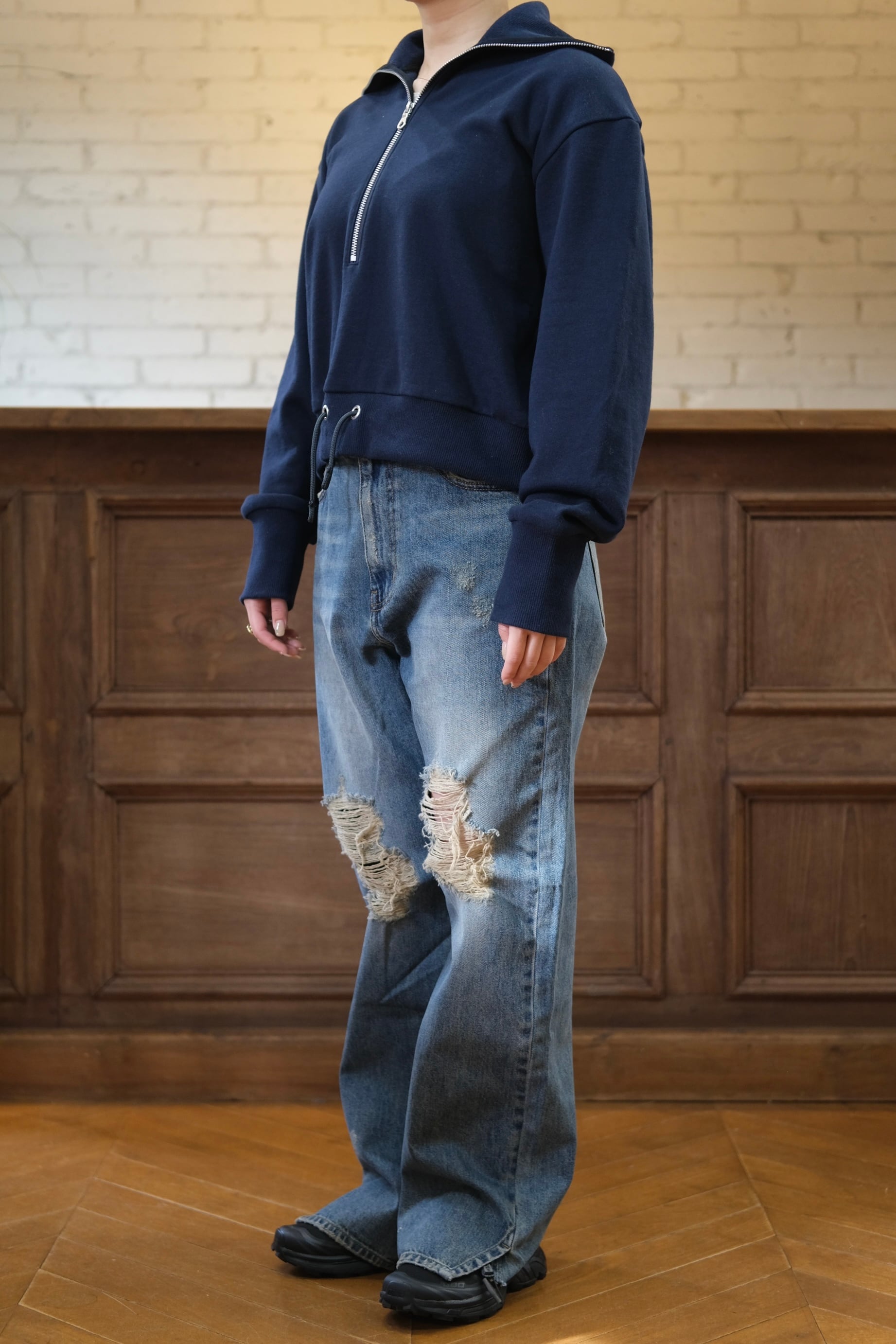 OPENYY◆DISTRESSED LOOSE STRAIGHT JEANS ジーパン OPEN YY】DISTRESSED LOOSE STRAIGHT JEANS | loop